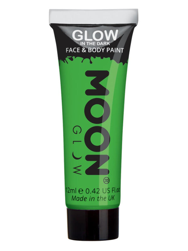 Adult Moon Glow Glow in the Dark Face Paint Green (2)