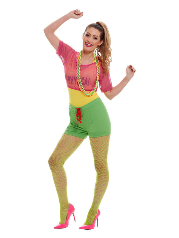 Lets Get Physical Girl Costume MultiColoured