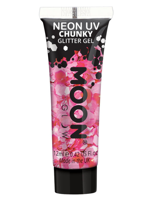 Moon Glow Neon UV Chunky Glitter Gel Hot Pink