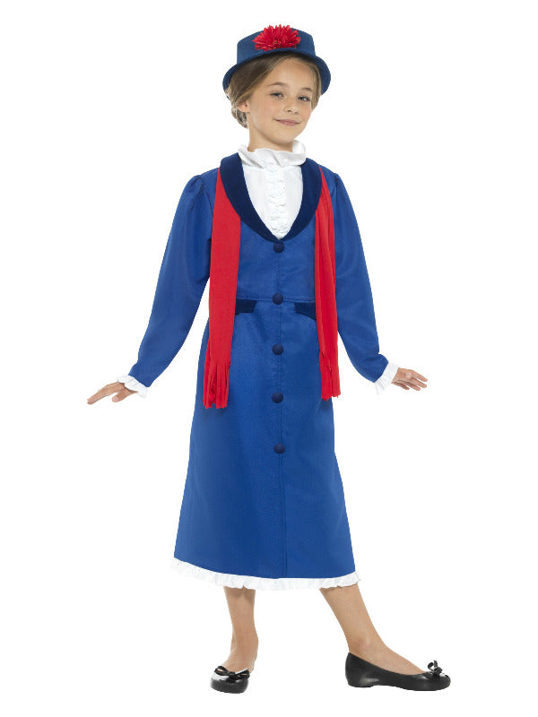 Kids Victorian Nanny Costume Blue