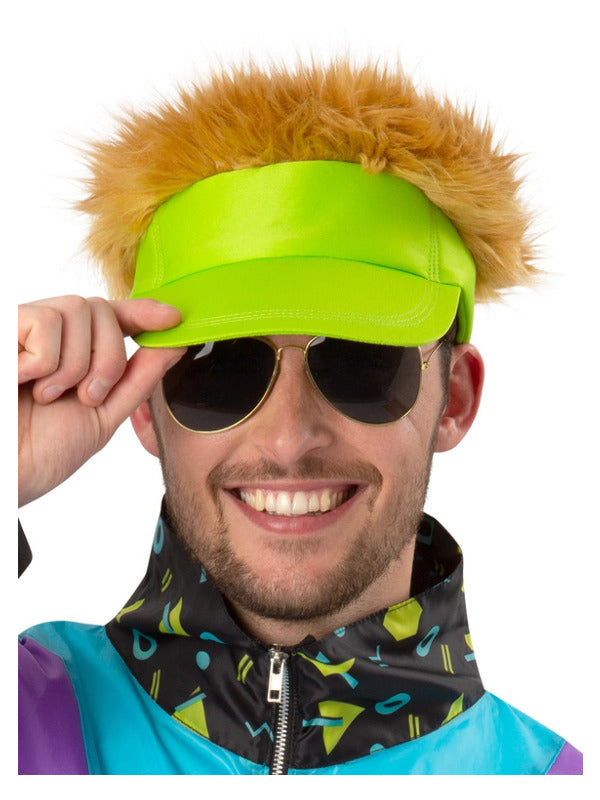 80s Neon Green Visor Hat