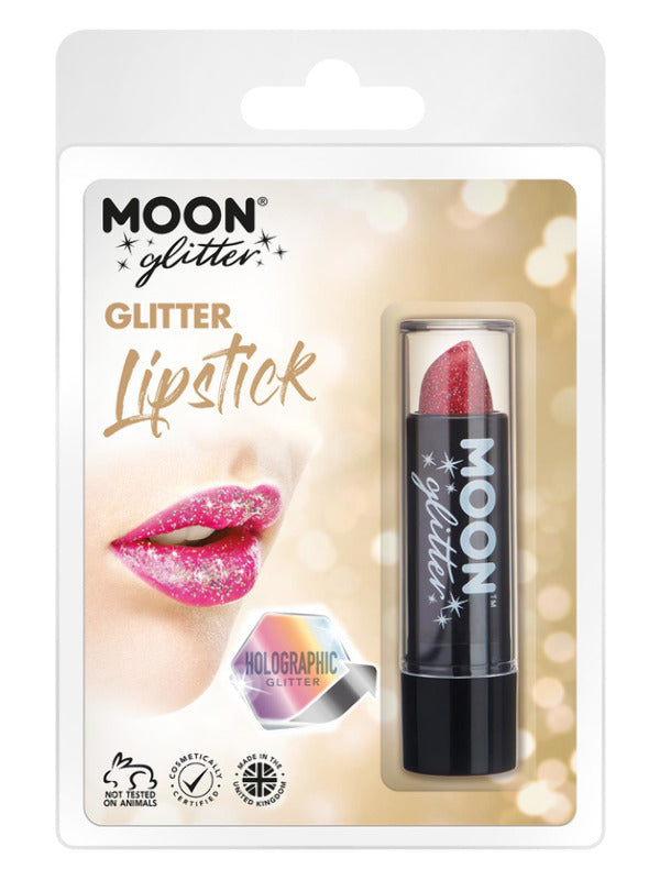 Moon Glitter Holographic Glitter Lipstick Red