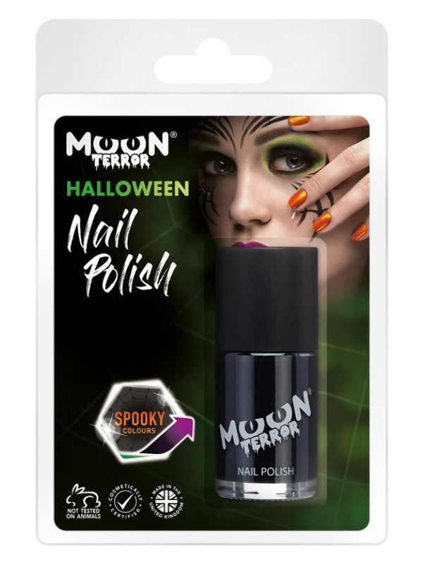 Moon Terror Halloween Nail Polish Black