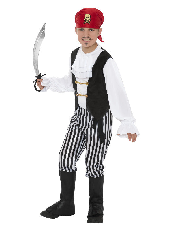 Kids Pirate Costume Black  White