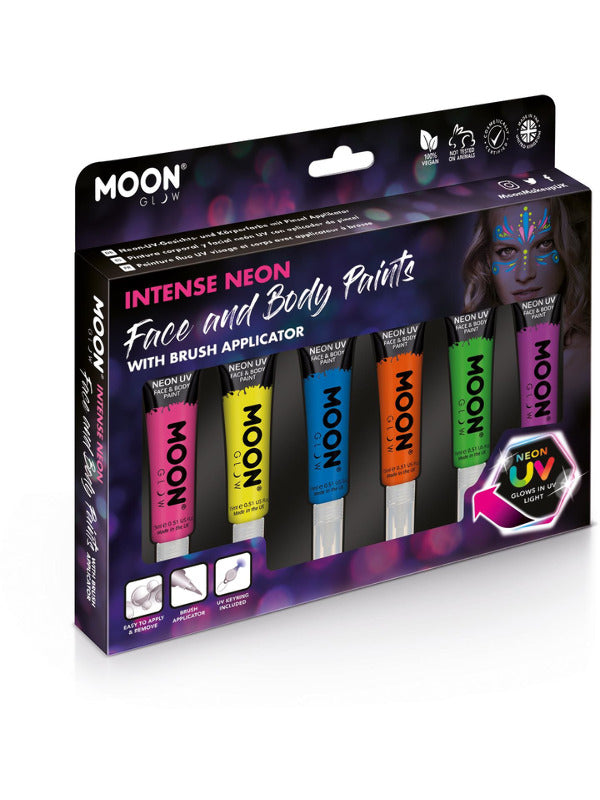 Adult Moon Glow Intense Neon UV Face Paint Assorted (2)