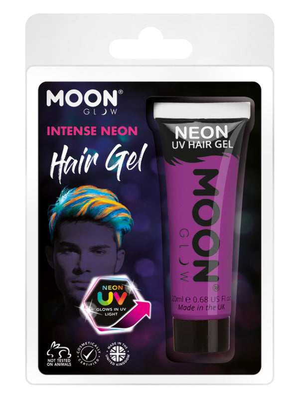 Adult Moon Glow Intense Neon UV Hair Gel Intense Purple