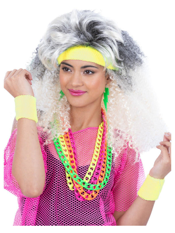 80s Neon Sweatbands Yellow