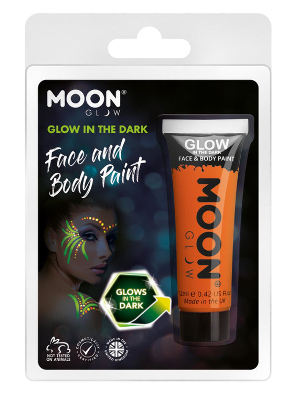 Moon Glow Glow in the Dark Face Paint Orange