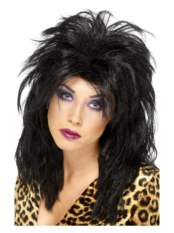 80s Popstar Wig Black
