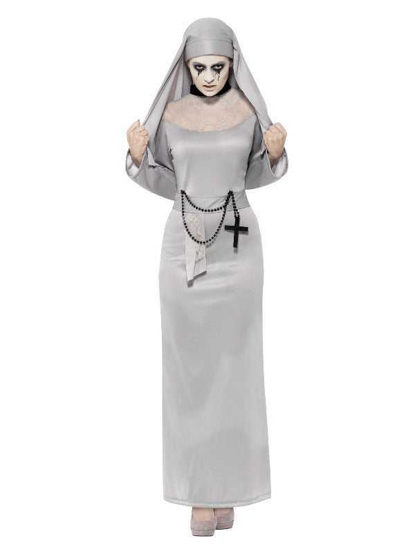 Gothic Nun Costume Grey