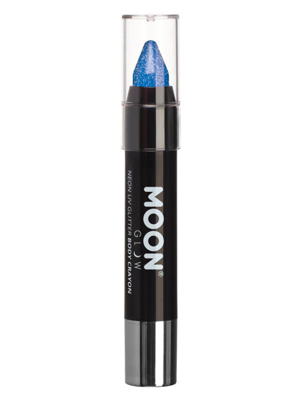 Moon Glow Neon UV Glitter Body Crayons Blue