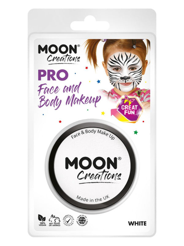 Adult Moon Creations Pro Face Paint Cake Pot White (2)