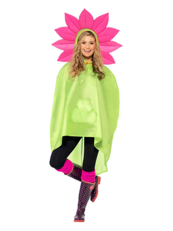 Flower Party Poncho Green