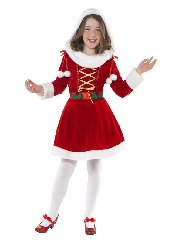 Kids Little Miss Santa Costume Red