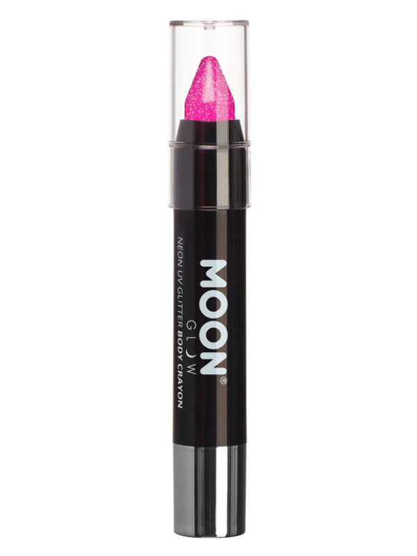Moon Glow Neon UV Glitter Body Crayons Magenta