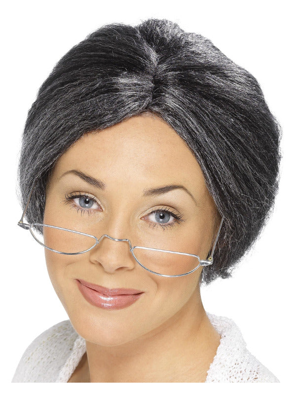 Granny Bun Wig Grey