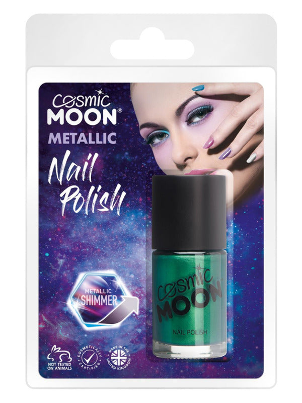 Adult Cosmic Moon Metallic Nail Polish Green (2)