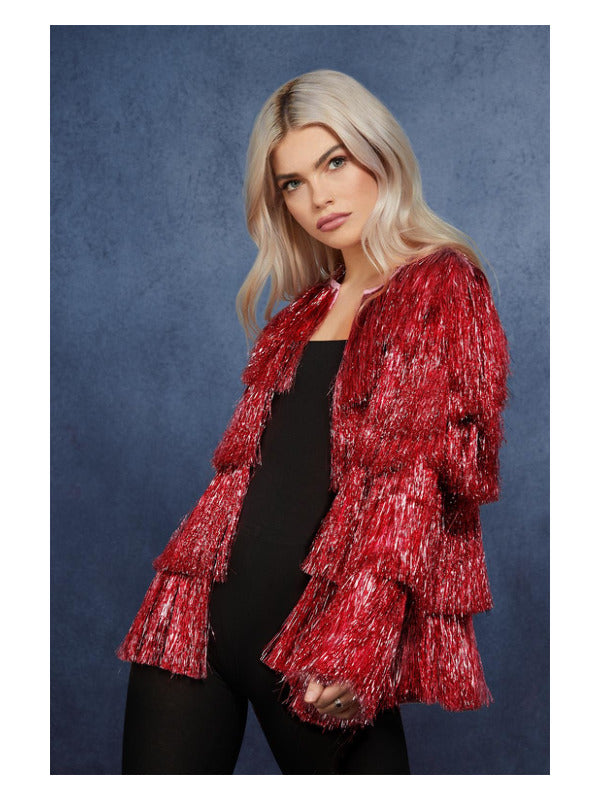 Fever Tinsel Festival Jacket Red