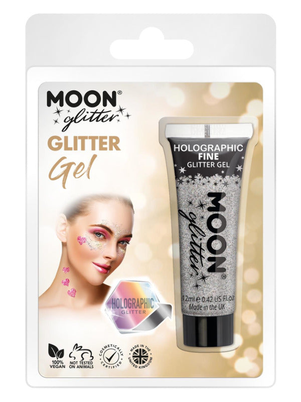 Moon Glitter Holographic Fine Glitter Gel Silver