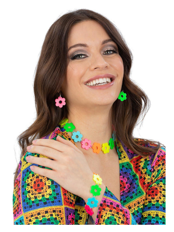 Neon Flower Power Jewellery Set