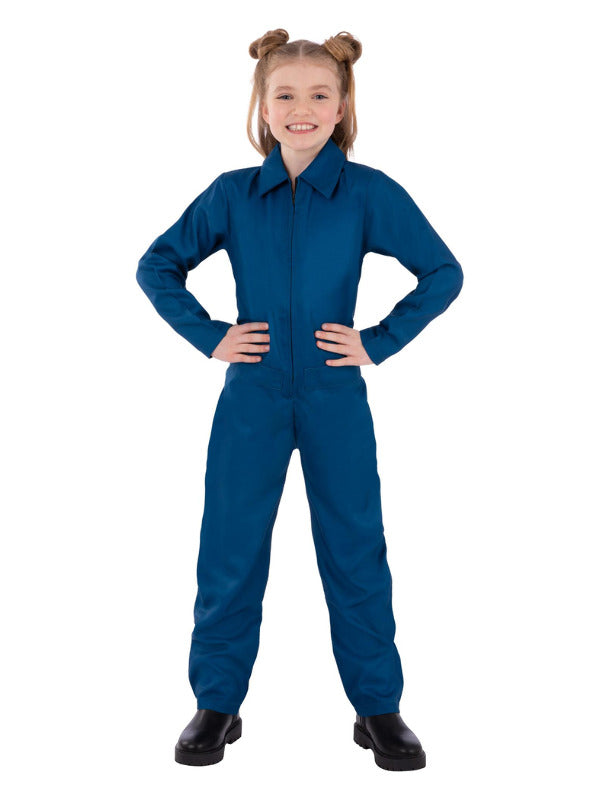 Kids Navy Boiler Suit Costume
