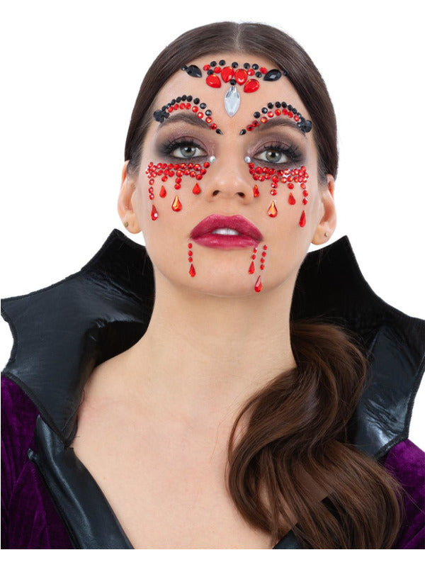 Smiffys MakeUp FX Vampiress Face Jewels