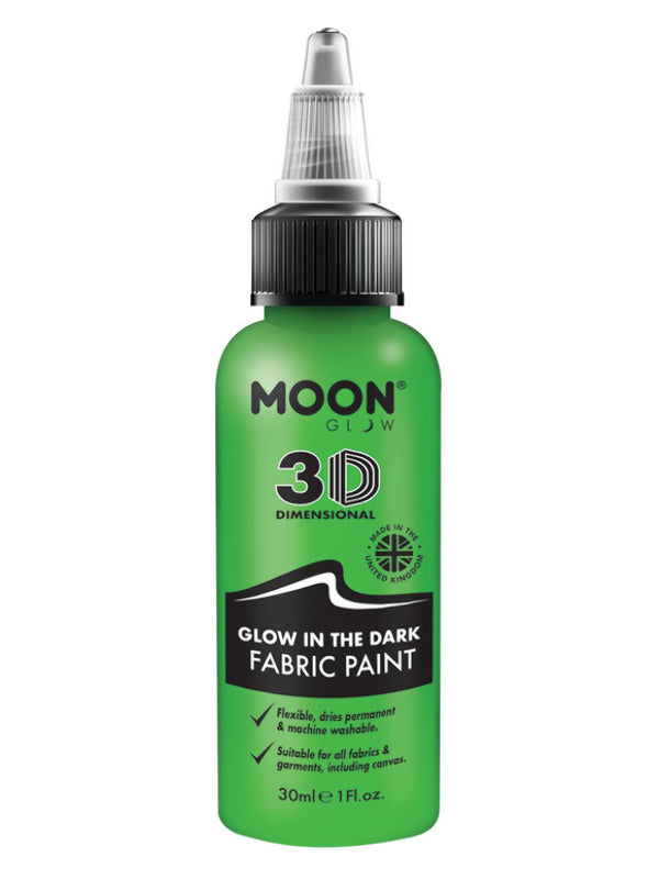 Adult Moon Glow Glow in the Dark Fabric Paint Green