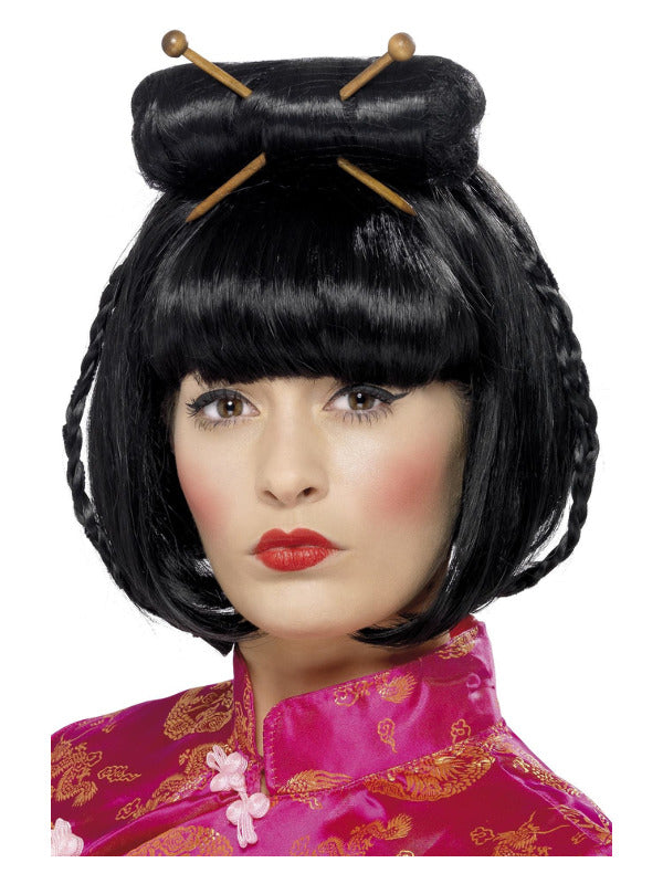 Oriental Lady Wig Black