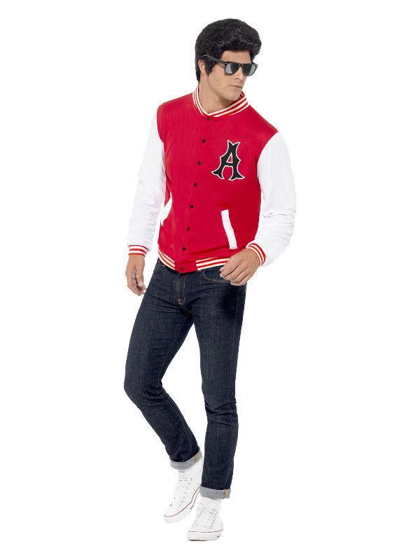 50s College Jock Letterman Jacket Red