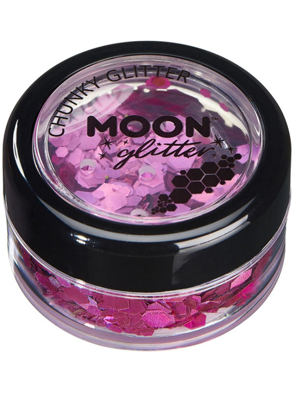 Adult Moon Glitter Holographic Chunky Glitter Pink