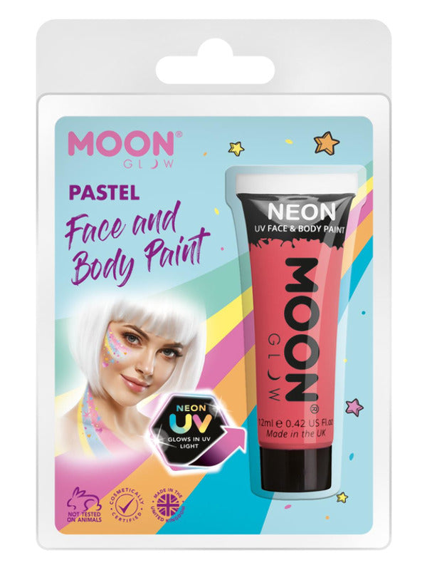 Adult Moon Glow Pastel Neon UV Face Paint Pastel Coral