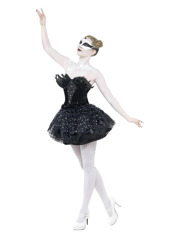 Gothic Swan Masquerade Costume Black