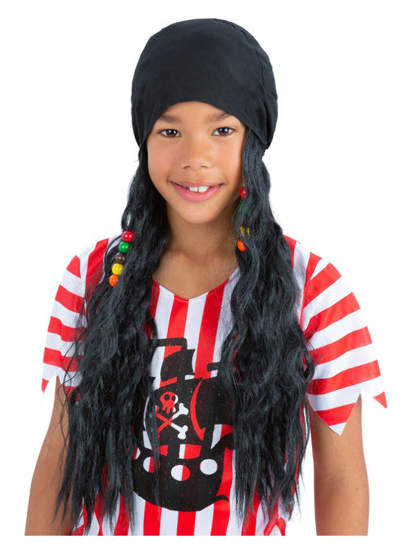 Kids Pirate Bandana with Attached Hair