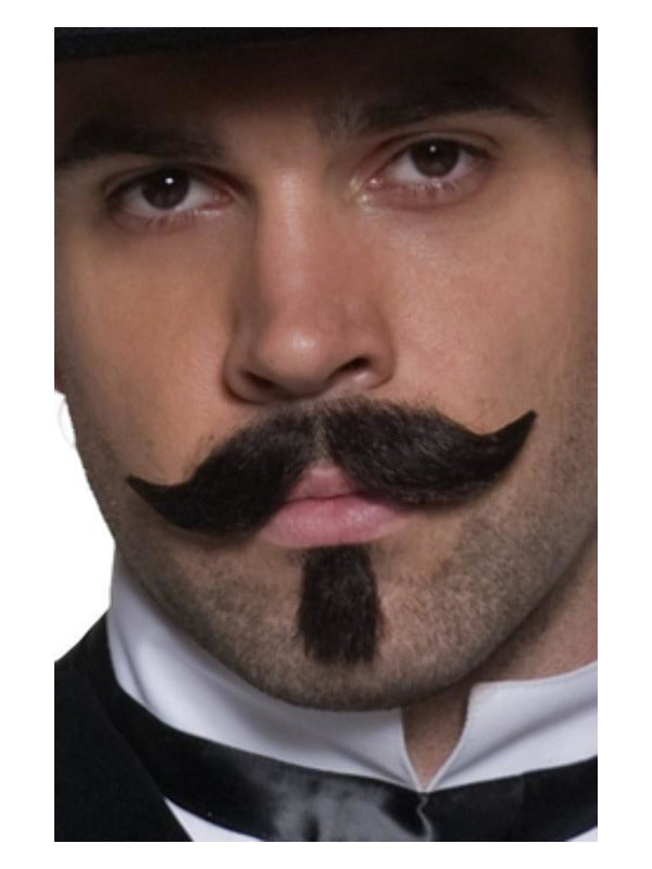 Authentic Western Gambler Moustache Brown