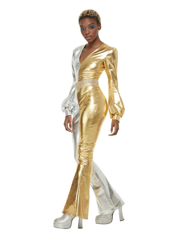 70s Super Chic Costume Gold Silver
