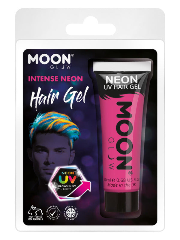 Adult Moon Glow Intense Neon UV Hair Gel Intense Pink