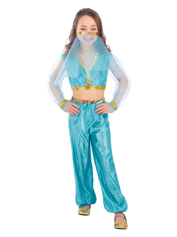 Kids Kids Arabian Princess Costume Blue (2)
