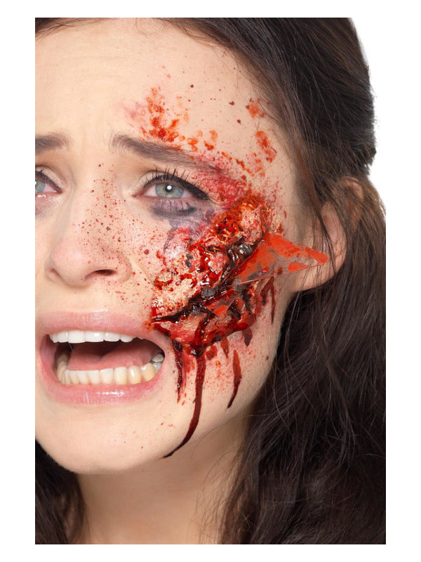 Smiffys MakeUp FX Latex Broken Glass Wound Red