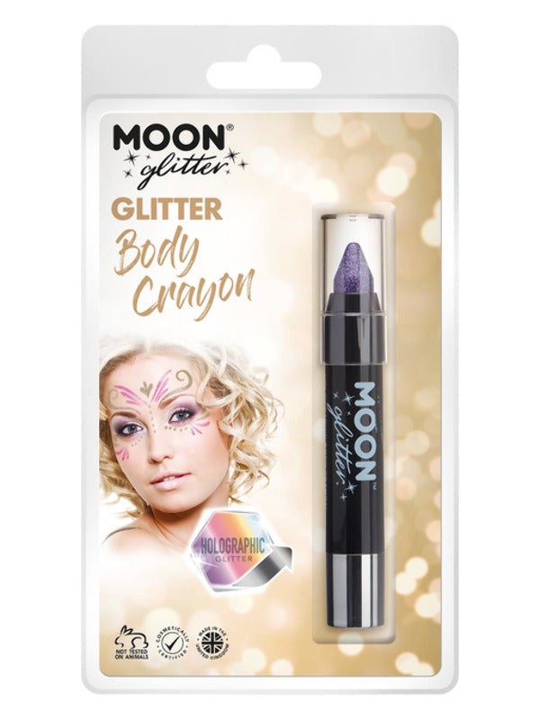 Adult Moon Glitter Holographic Body Crayons Purple (2)