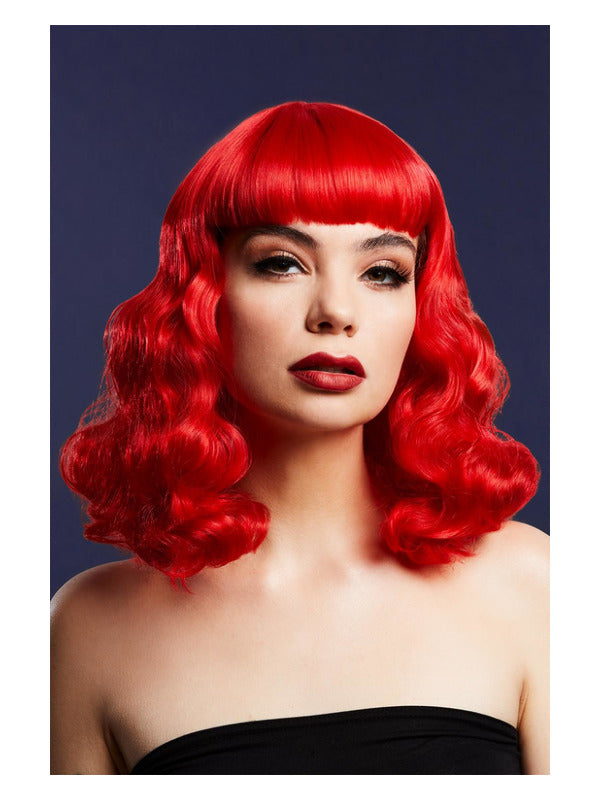 Fever Bettie Wig with Short Fringe Red