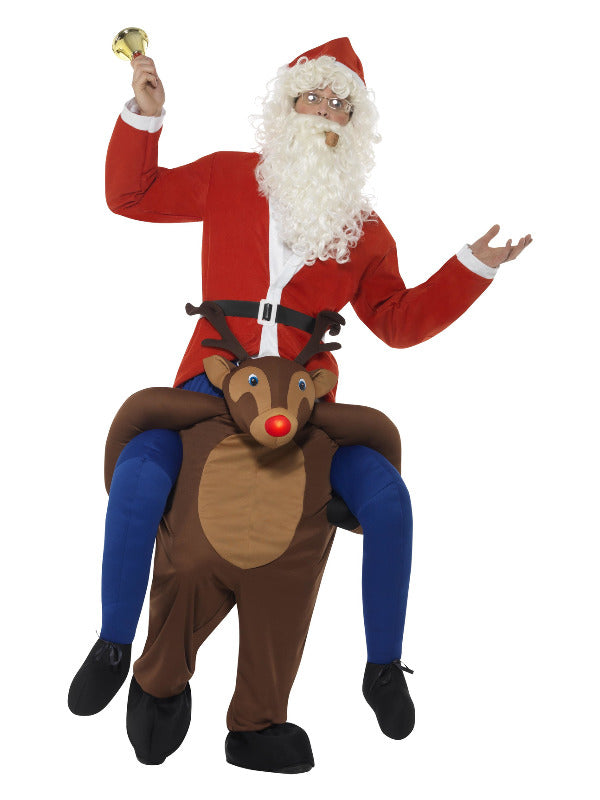 Piggyback Reindeer Rudolf Costume Brown