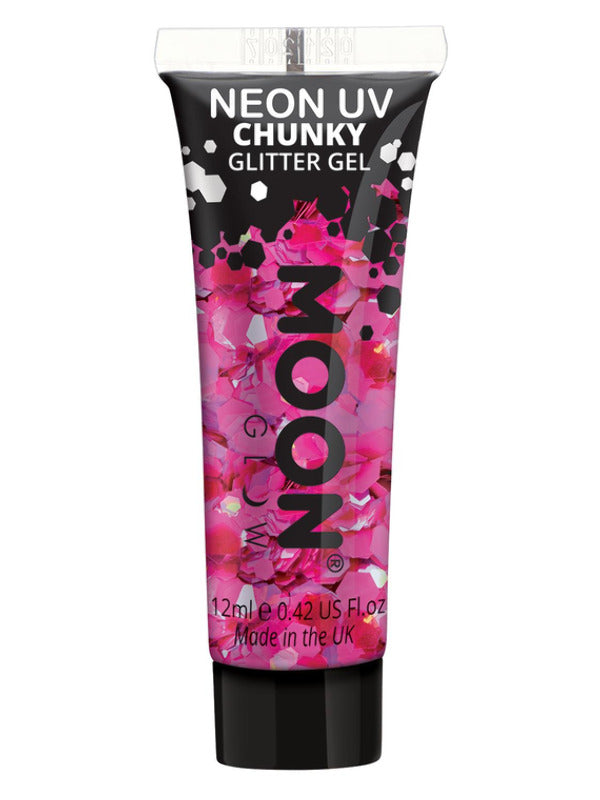 Moon Glow Neon UV Chunky Glitter Gel Magenta