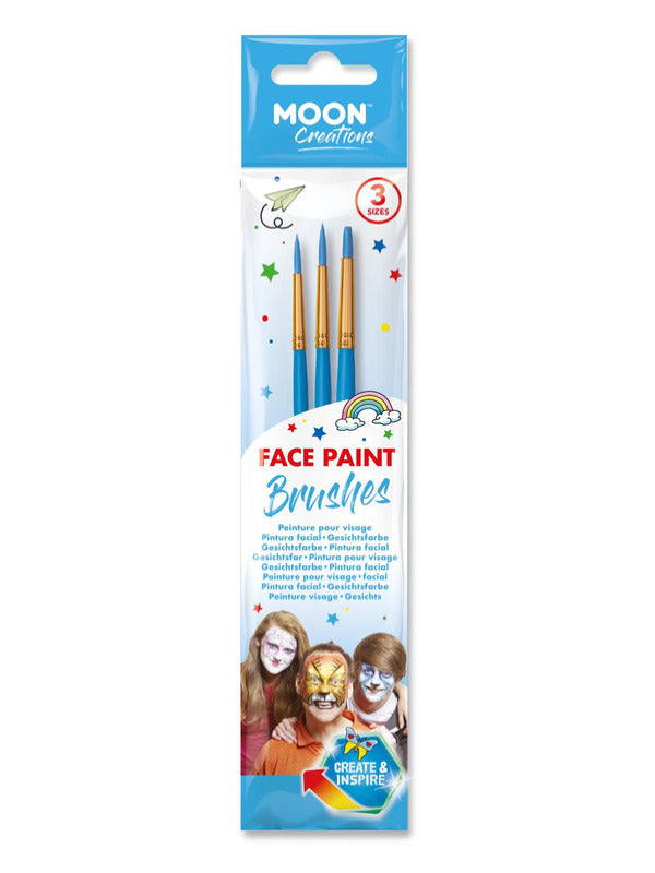 Moon Creations Face Paint Brushes Blue