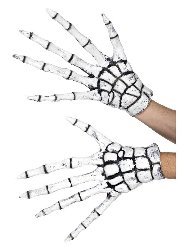 Grim ReaperSkeleton Gloves White
