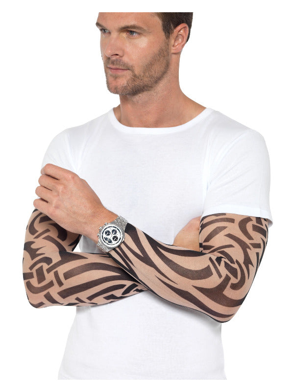 Tattoo Arm Sleeves 2Pk Nude Black
