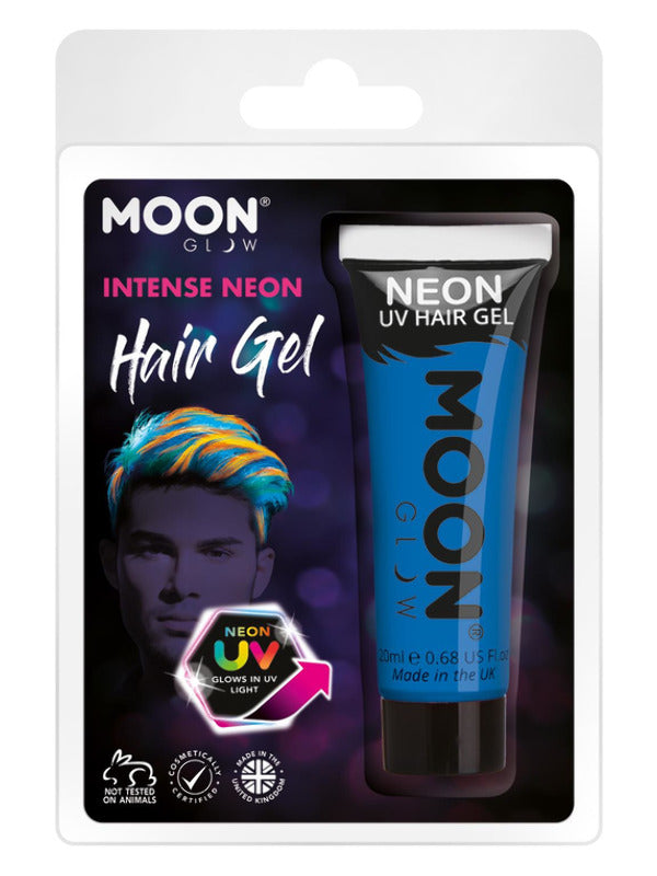 Adult Moon Glow Intense Neon UV Hair Gel Intense Blue