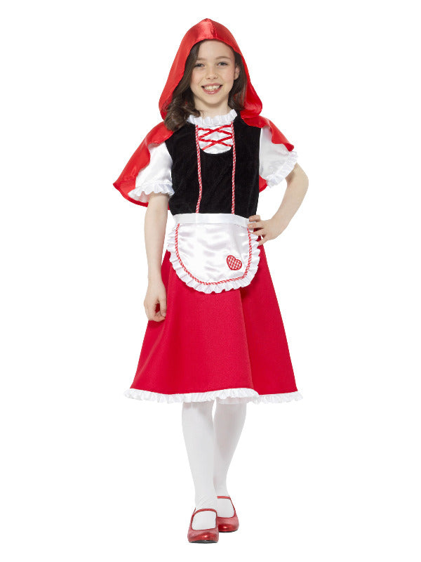 Kids Red Riding Hood Girl Costume Red
