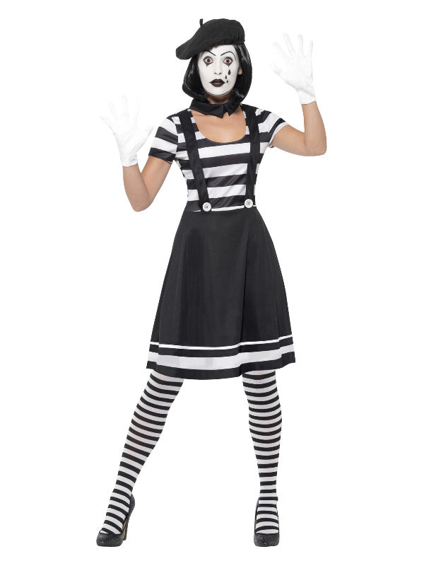 Lady Mime Artist Costume Black