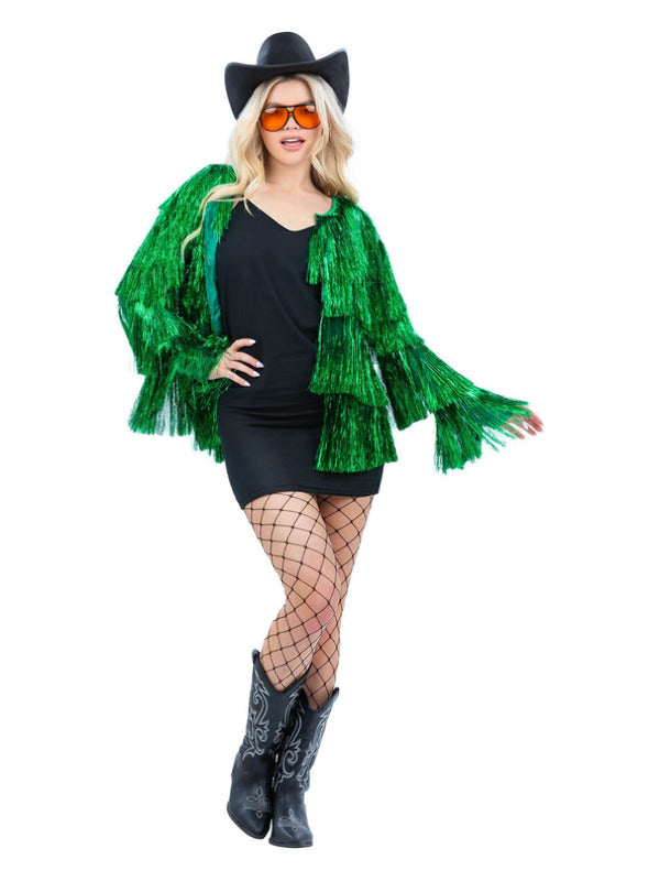 Fever Tinsel Festival Jacket Green