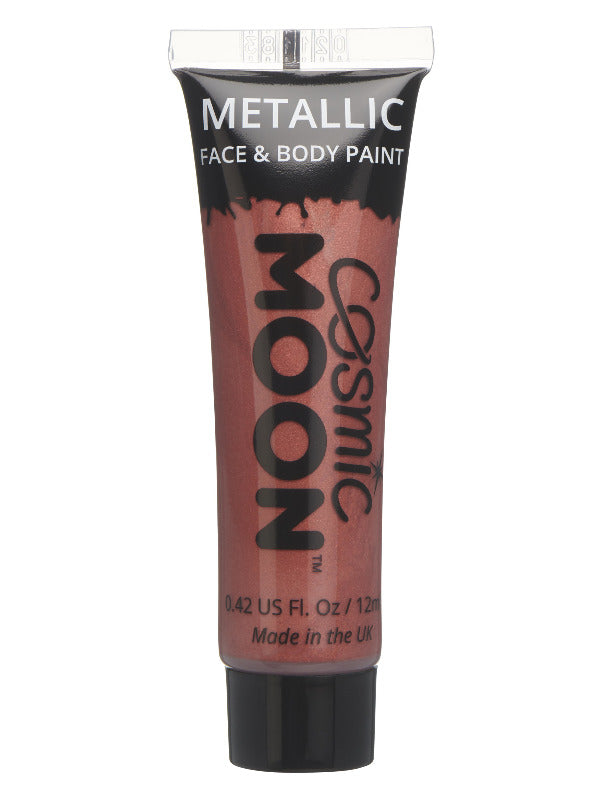 Adult Cosmic Moon Metallic Face Body Paint Red
